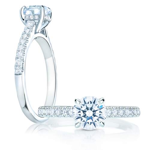 Solitaire diamond ring pair Amazon white background photography