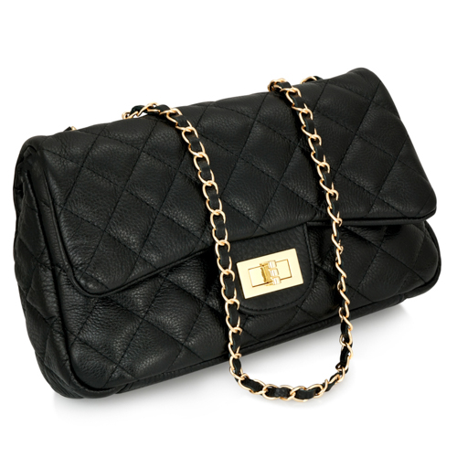 Black quilted chain handbag Amazon listing photography