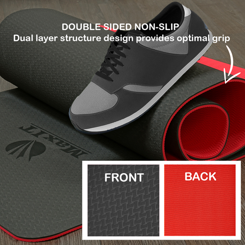 Non-slip yoga mat dual-layer Amazon lifestyle photography