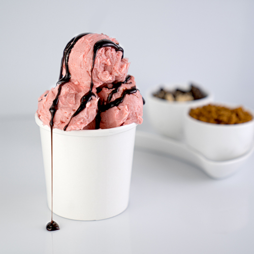 Strawberry ice cream cup Amazon lifestyle photography
