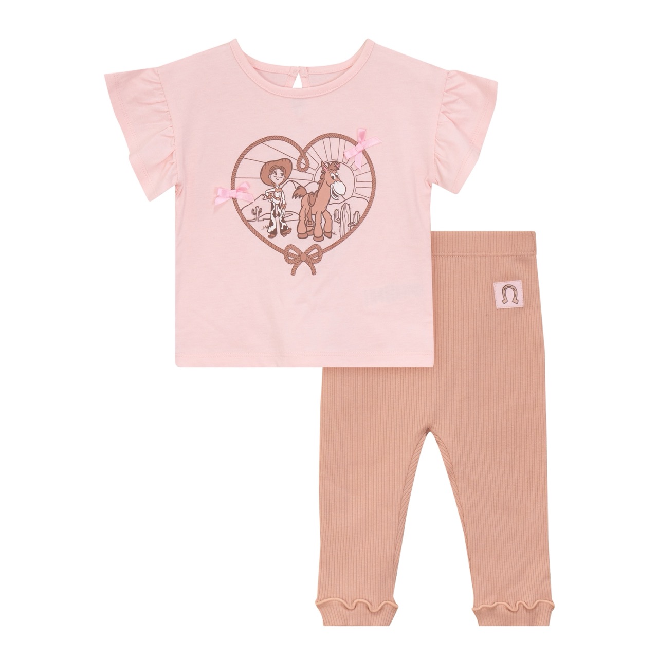 Pink cowgirl baby outfit Amazon listing photography