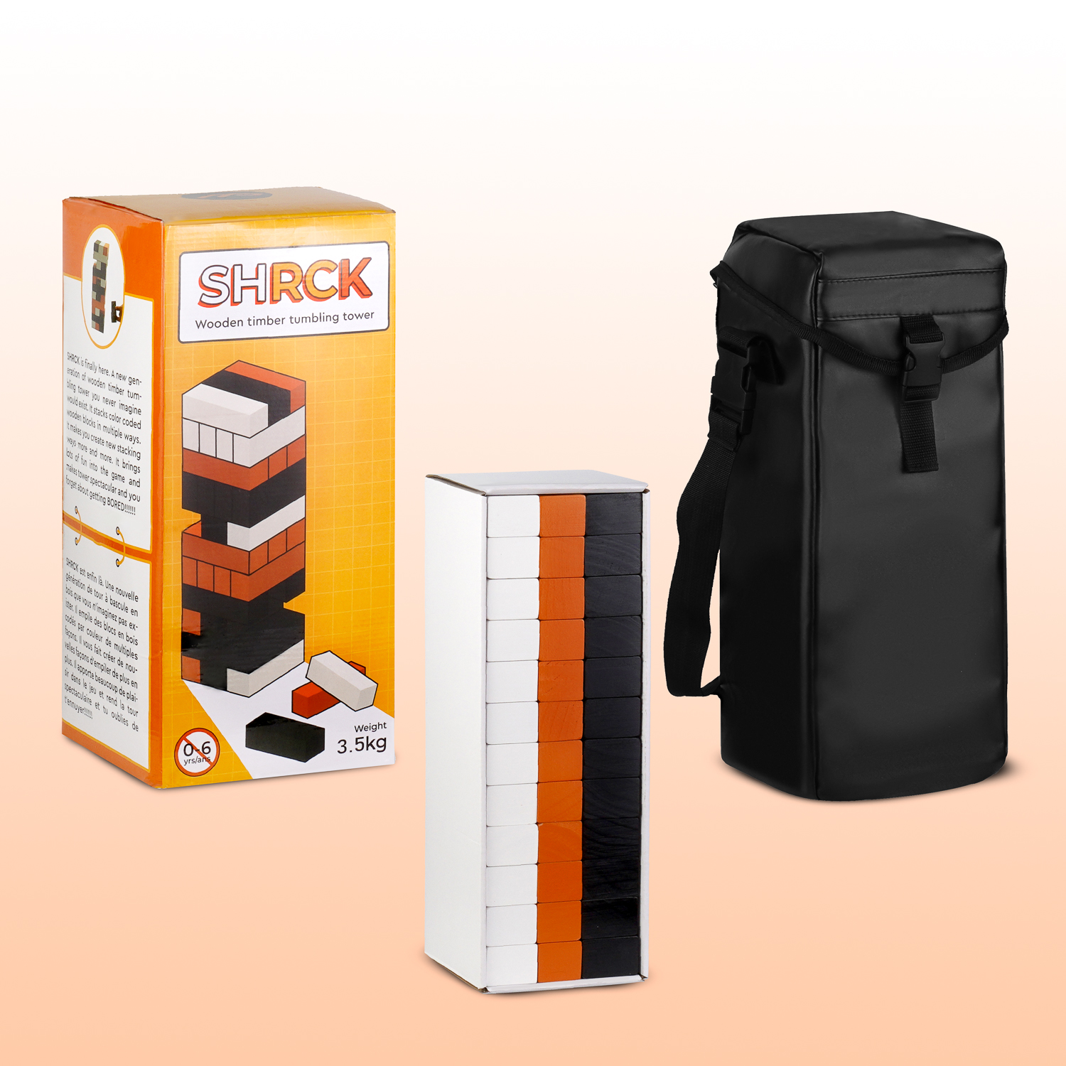 SHRCK tumbling tower with packaging