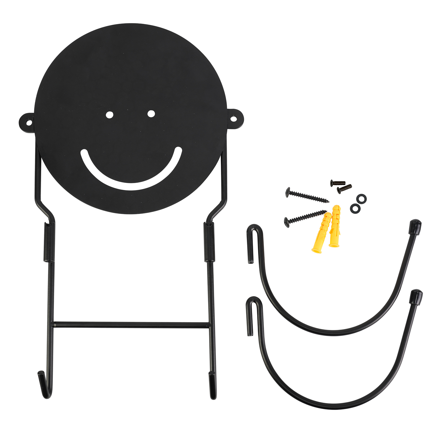Smiley face wall mount with hardware