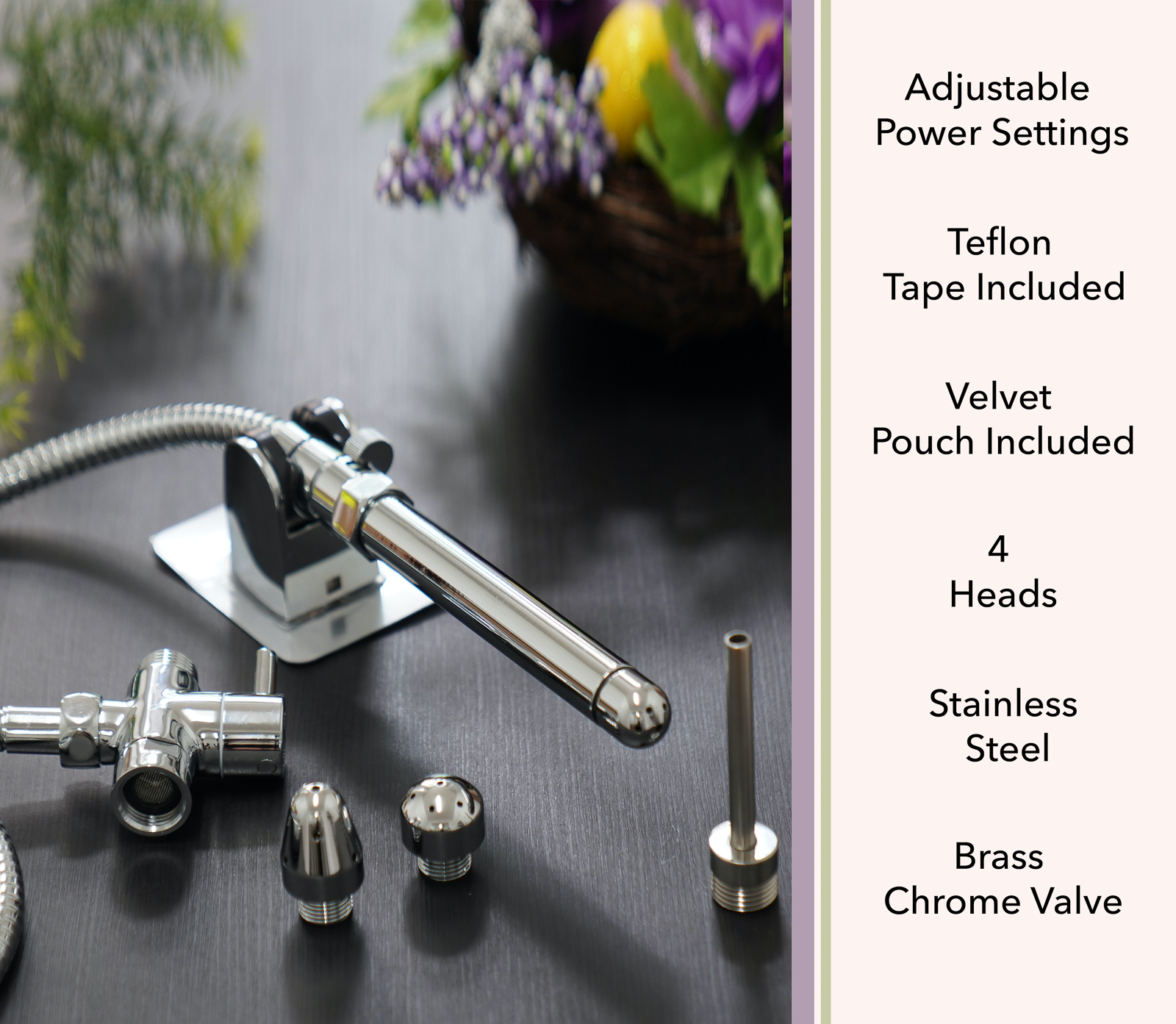 Product features list infographic